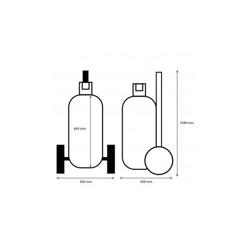FENILI 50 kg-os ABC porral oltó, poroltó tűzoltó készülék