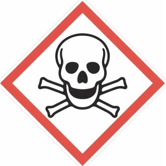   Mérgező, nagyon mérgező anyag jelölő matrica, piktogram