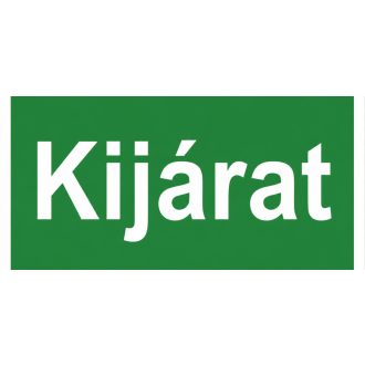 Kijárat tábla, 10 x 20 cm, ISO 7010