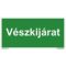 Vészkijárat, 10 x 20 cm, matrica, felirat, ISO 7010
