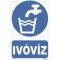 Ivóvíz jelölő matrica, piktogram + felirat, ISO 7010
