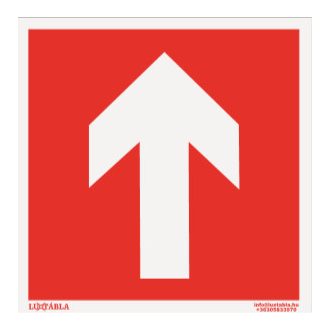 Iránynyíl, fel matrica, piktogram, ISO 7010