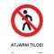 Átjárni tilos! matrica, piktogram + felirat, ISO 7010