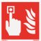 Kézi tűzjelző jelölő tábla, piktogram, ISO 7010