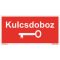 Kulcsdoboz jelölő matrica, piktogram + felirat, ISO 7010