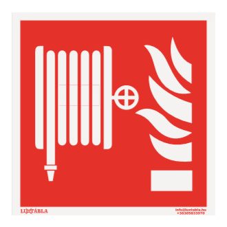 Tűzcsap jelölő tábla, piktogram, ISO 7010