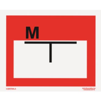 Tűzoltó vízforrás jelölő matrica, piktogram, ISO 7010