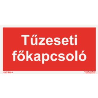 Tűzeseti fókapcsoló matrica, ISO 7010