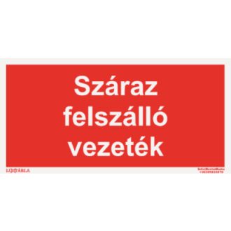   Száraz felszálló vezeték jelölő matrica, felirat, ISO 7010